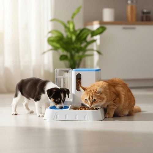 Distributeur automatique pour chats et chiens – repas et eau pratiques (colleur aléatoire)